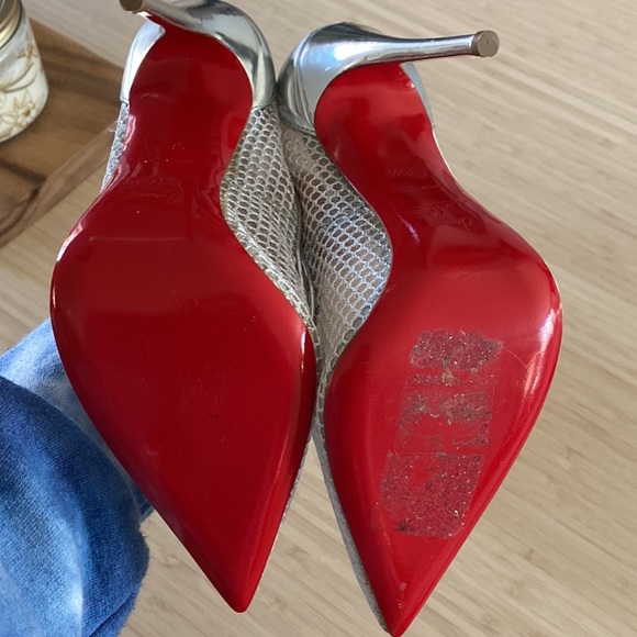 ⭐️CELEB FAVORITE⭐️Christian louboutin follies resille silver 120 - Picture 7 of 8